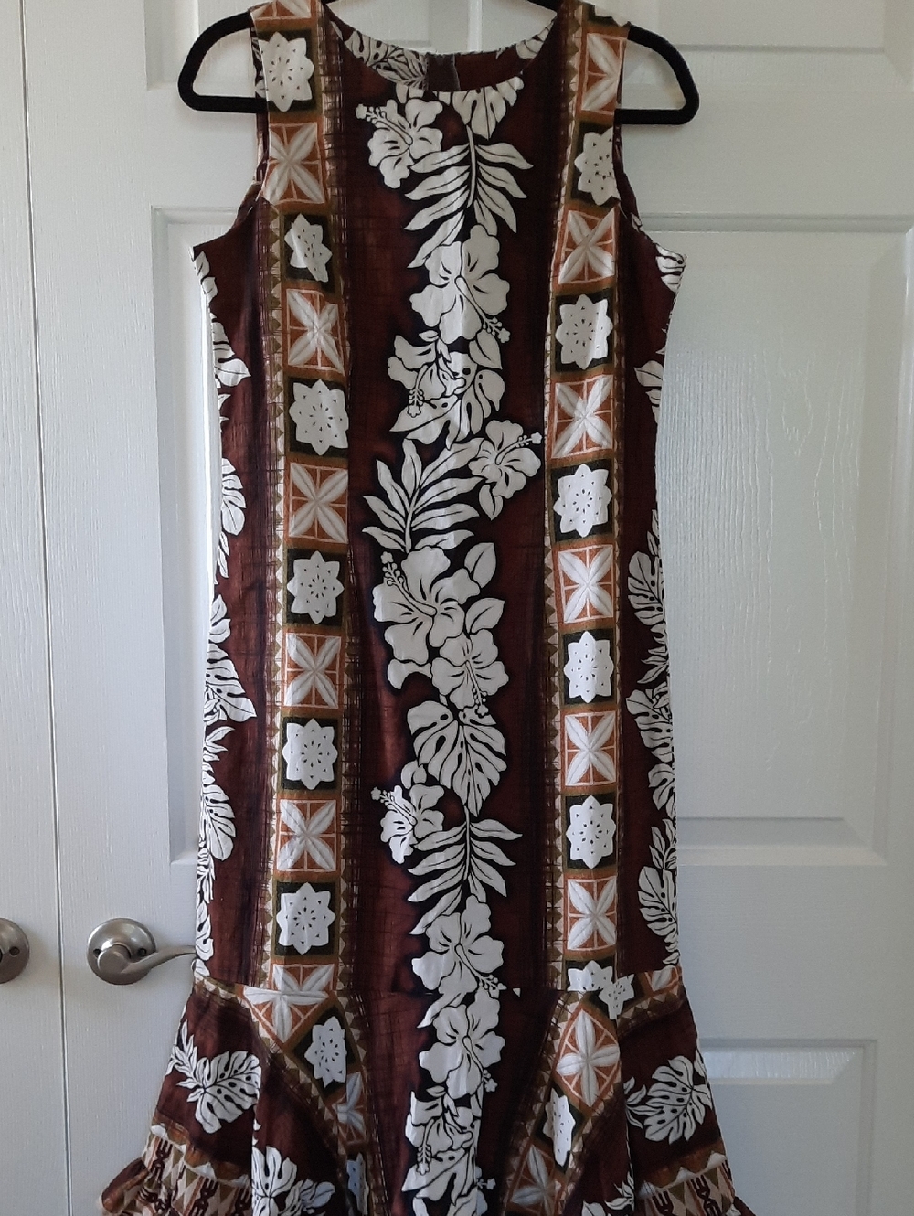 Brown Floral Hawaiian Sundress